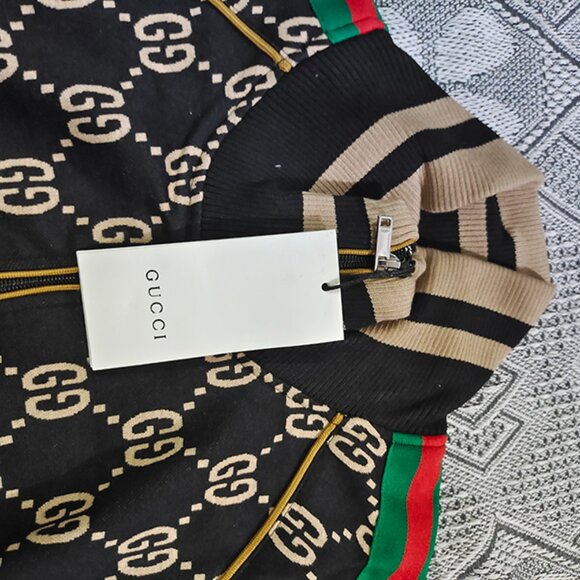 Gucci Classic Double G All-Over Print Baseball Jacket - Picture 8 of 10